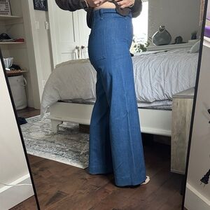 Zara Black Label Blue Flare Jeans